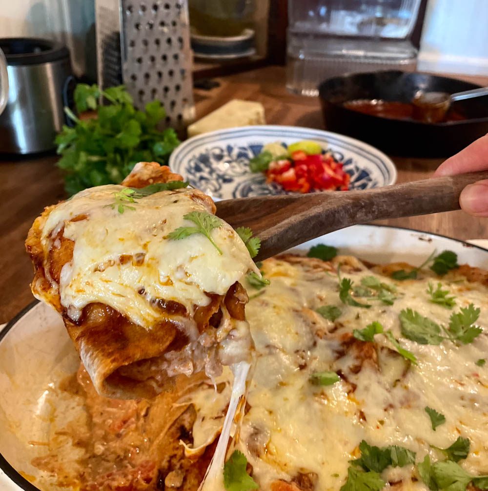 Homemade Creamy Enchiladas from Scratch