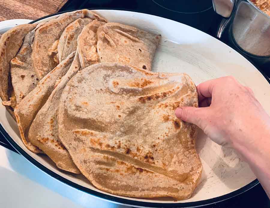 Homemade creamy Chicken enchiladas